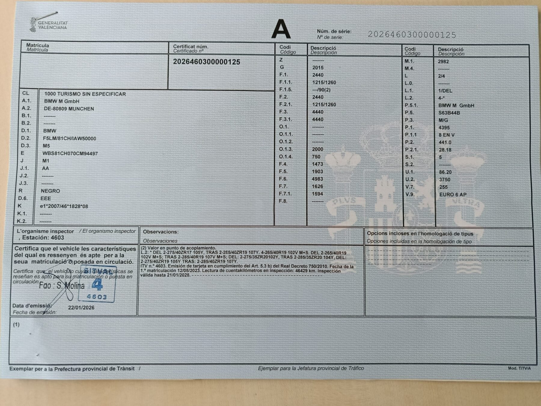BMW Serie 5 M5 600Cv.