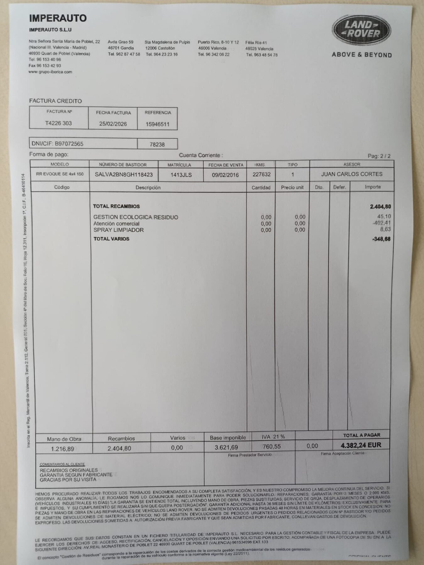 LAND-ROVER RANGE ROVER EVOQUE 2.0L TD4 4x4 SE 150