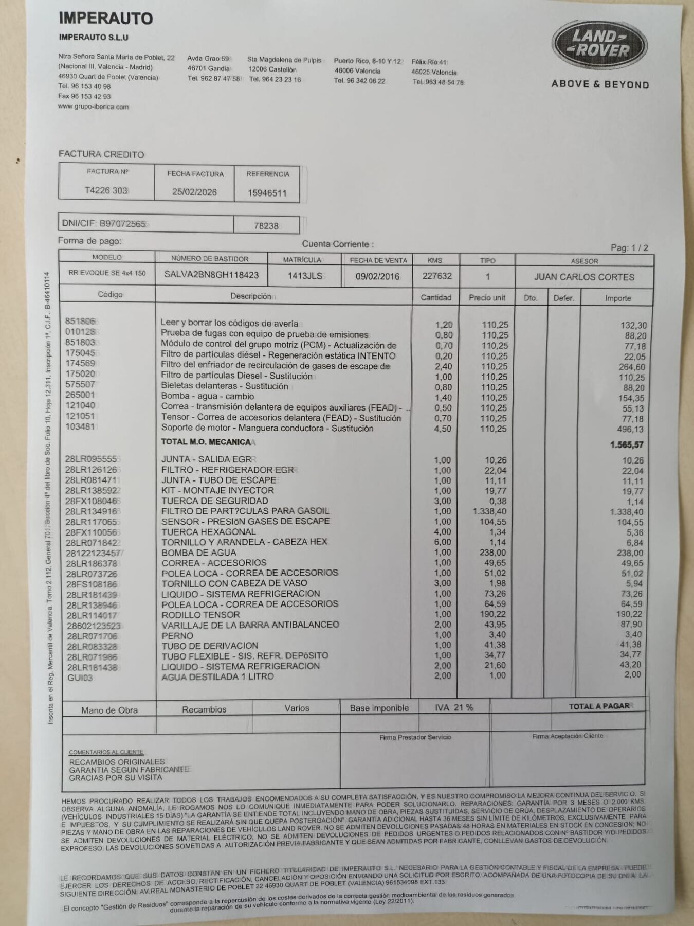 LAND-ROVER RANGE ROVER EVOQUE 2.0L TD4 4x4 SE 150