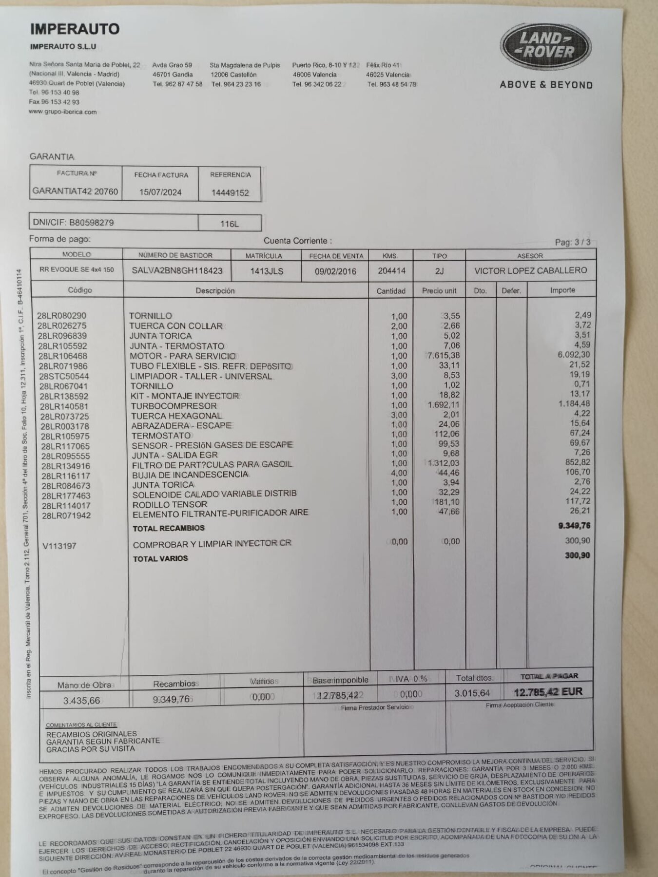 LAND-ROVER RANGE ROVER EVOQUE 2.0L TD4 4x4 SE 150